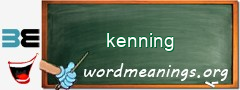 WordMeaning blackboard for kenning